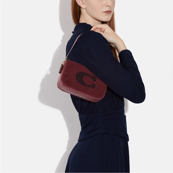 Coach CE691 Nolita 19 In Shearling With Coach Motif In...